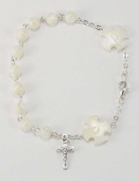 Rosenkranz-Armband aus Perlmutt