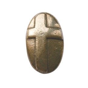 Handschmeichler aus Bronze mit einem Kreuz-Motiv
