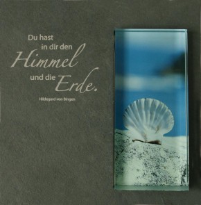 Deko-Schiefertafel: Himmel und Erde