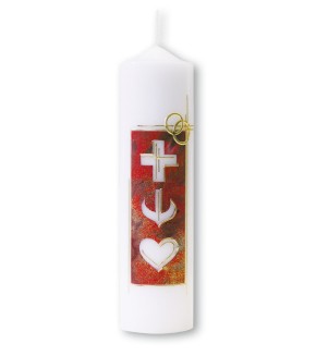 Brautkerze mit Symbolen