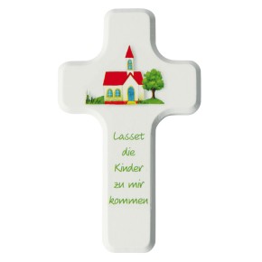 Taufkreuz Lasset die Kinder zur mir kommen