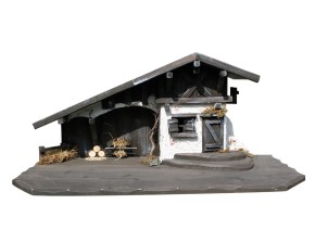 Krippenstall mit Holzdach
