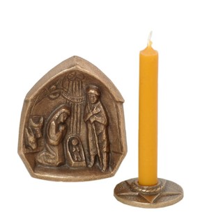 Set Weihnachtszene/Sternleuchter (ohne Kerze)