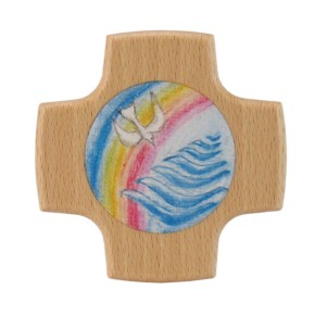 Kreuz Regenbogen / Taube / Wasser