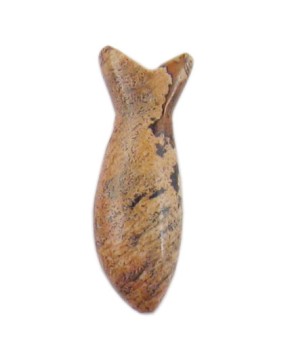 Fisch, Landschaftsjaspis, mit Schnur