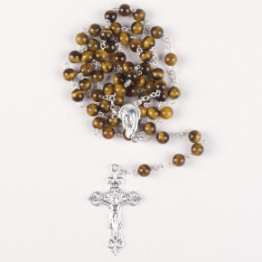 Rosenkranz mit Tigerauge-Perlen