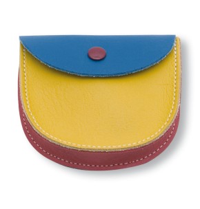 Rosenkranz-Tasche aus Leder - Dreifarbig