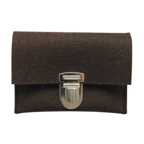 Rosenkranz-Tasche aus Wollfilz - Farbe: maigrün-violett