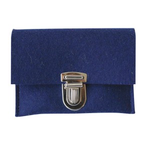 Rosenkranz-Tasche aus Wollfilz mit Metallschloss