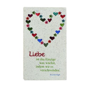 Spruchtäfelchen Liebe ist . . .