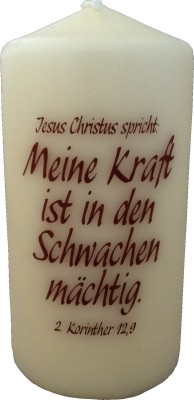 Kerze mit der Jahreslosung 2012