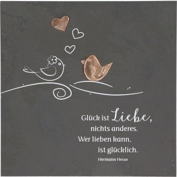 Schieferrelief Glück ist Liebe