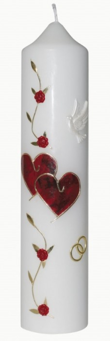 Hochzeitskerze Herzen