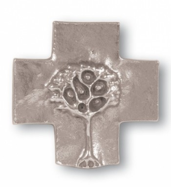 Schmuckkreuz Lebensbaum Neusilber