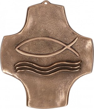 Symbolleuchter Fisch* aus 13 cm Holz