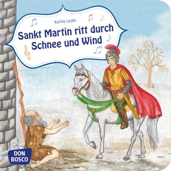 Sankt Martin ritt durch Schnee und Wind. Mini-Bilderbuch.