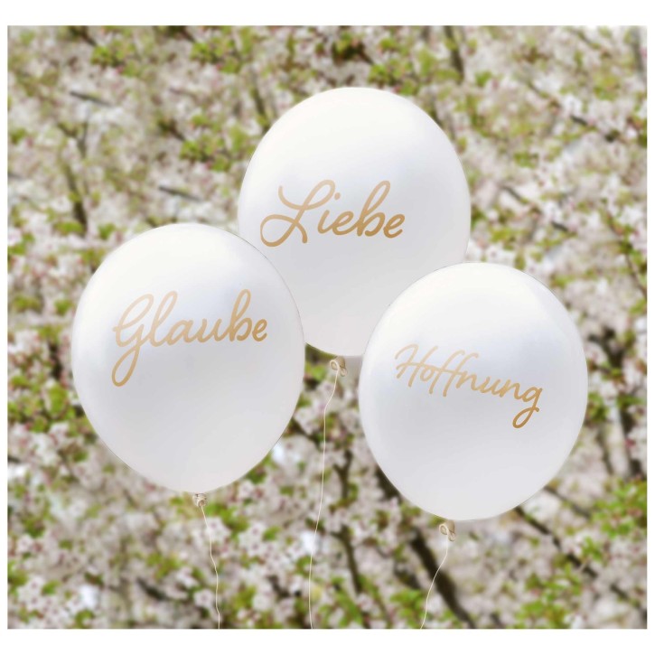 Luftballons Glaube Liebe Hoffnung