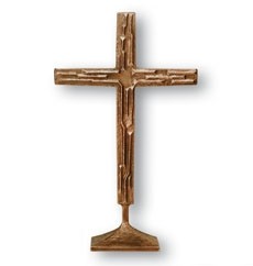 Stehkreuz aus Bronze - Größe 60 cm