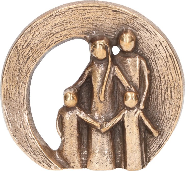 Bronzefigur Familie