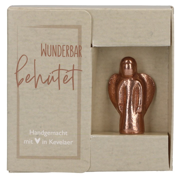 Engelfigur aus Bronze - Wunderbar behütet
