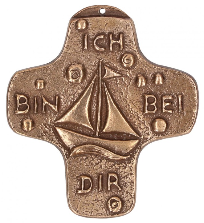 Kreuz aus Bronze - Ich bin bei dir
