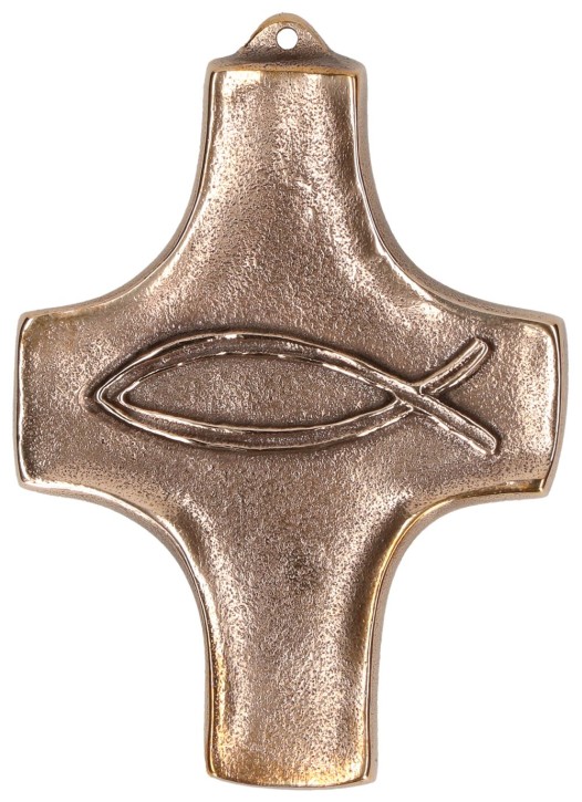 Kommunionkreuz aus Bronze Gottes Segen