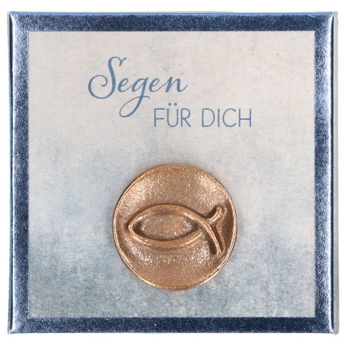 Fisch-Plakette aus Bronze - Segen für dich