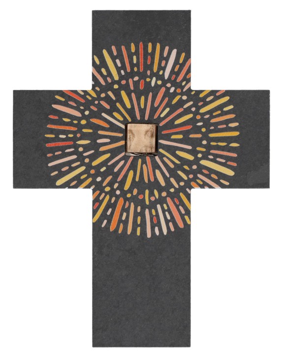 Schieferkreuz - Jesus ist in unserer Mitte