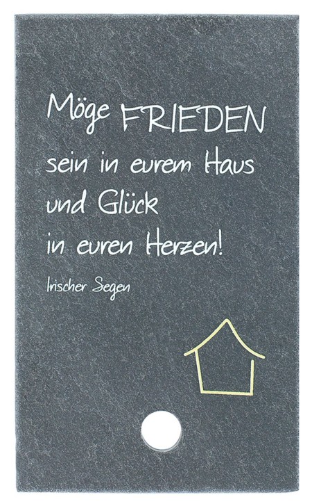 SchieferMoment Haussegen - mit Holzstab zum Aufstellen