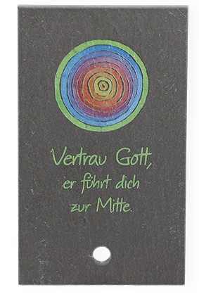 Schieferrelief Vertrau Gott ...