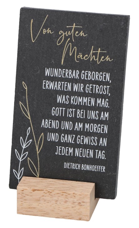 Schiefertafel - Von guten Mächten