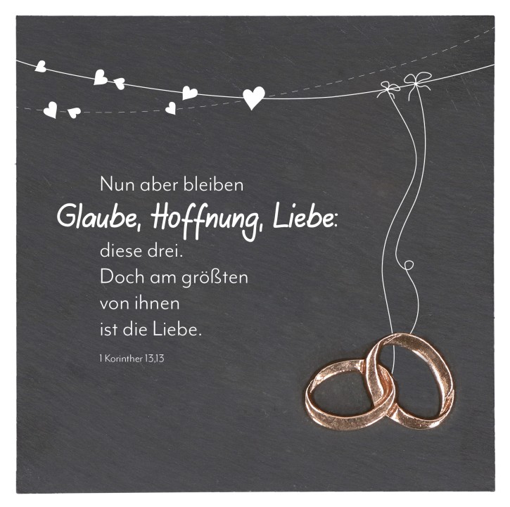 Schiefertafel - Glaube, Hoffnung, Liebe