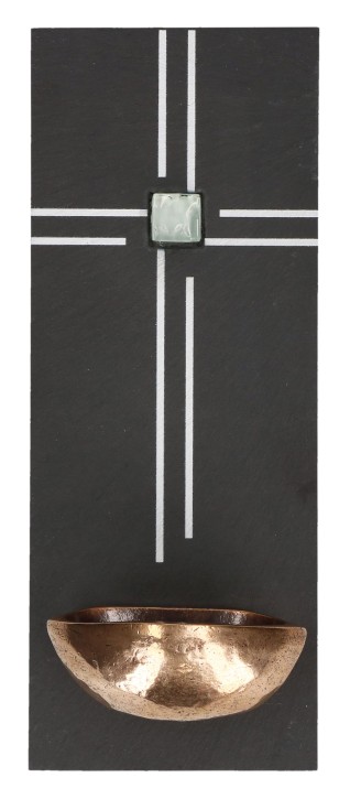 Weihwasserbecken - Kreuz