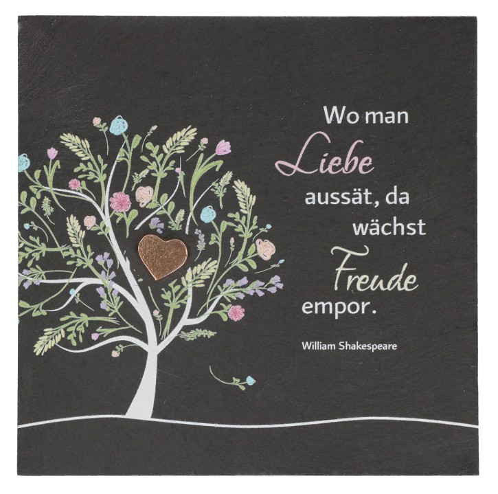 Schiefertafel zur Hochzeit - Liebe