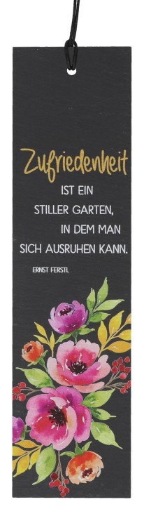 Schiefertafel - Zufriedenheit