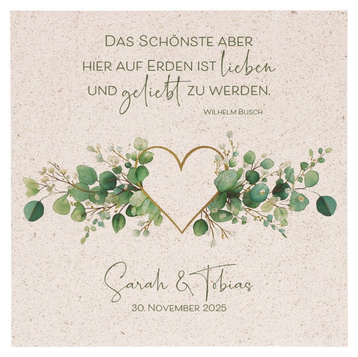 Natursteinrelief zur Hochzeit