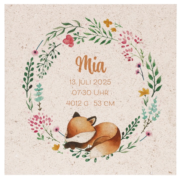 Natursteinrelief zur Geburt