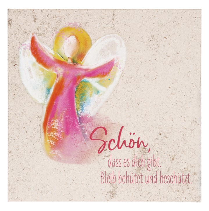 Natursteintafel - Schön, dass es dich gibt