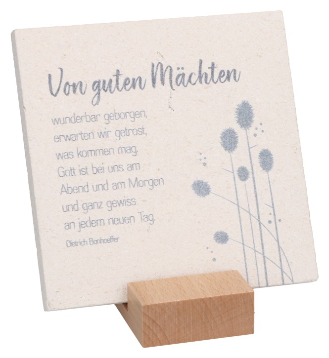 Natursteintafel - Von guten Mächten
