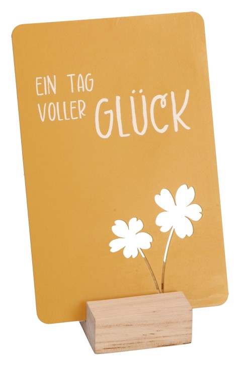 Metalltafel zum Aufstellen - Ein Tag voller Glück
