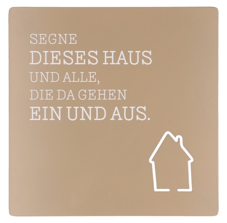 Edelstahltafel - Haussegen