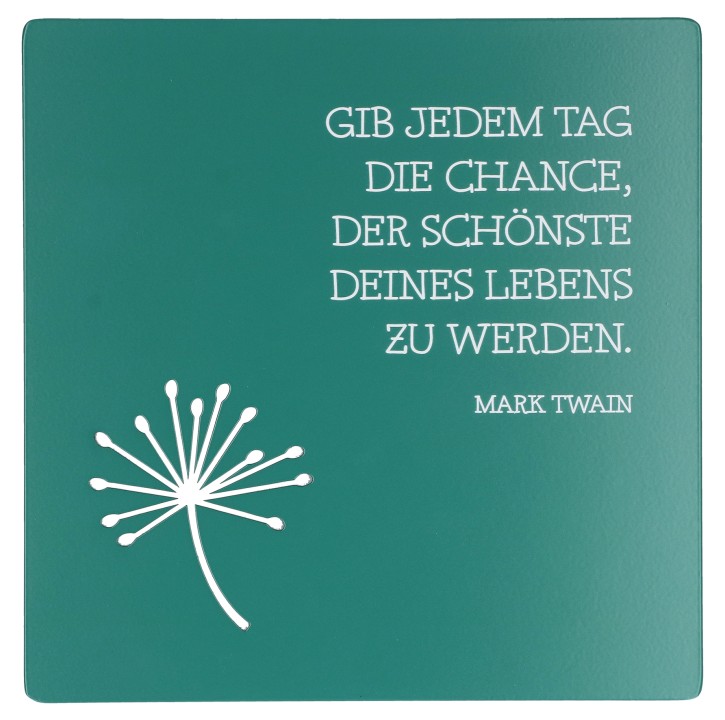 Edelstahltafel - Die Chance