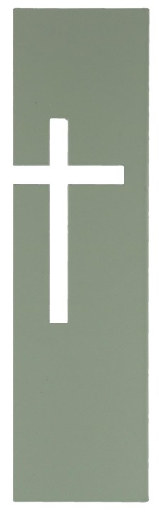 Edelstahltafel zum Aufhängen - Kreuz