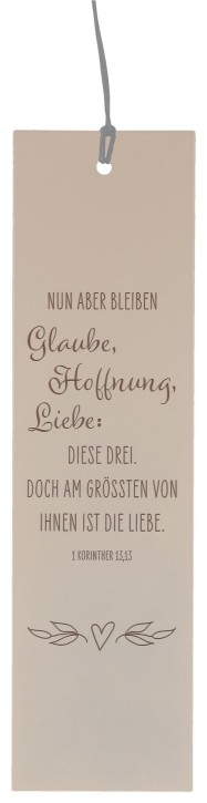 Edelstahltafel zum Aufhängen - Glaube, Hoffnung, Liebe