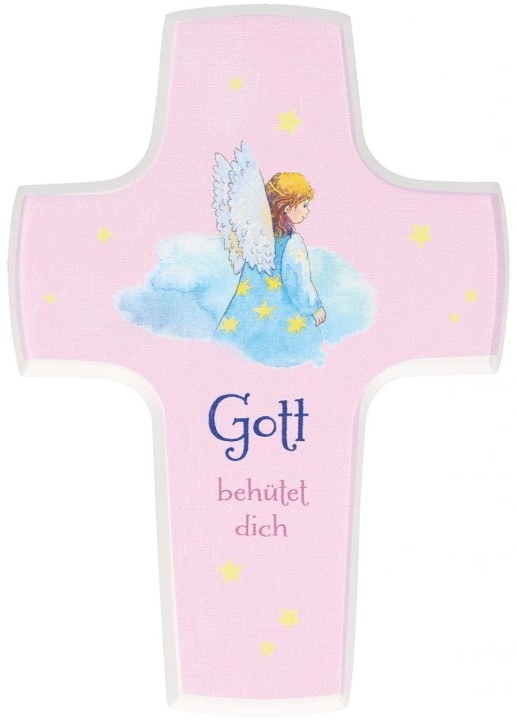 Kinderholzkreuz Gott behütet dich