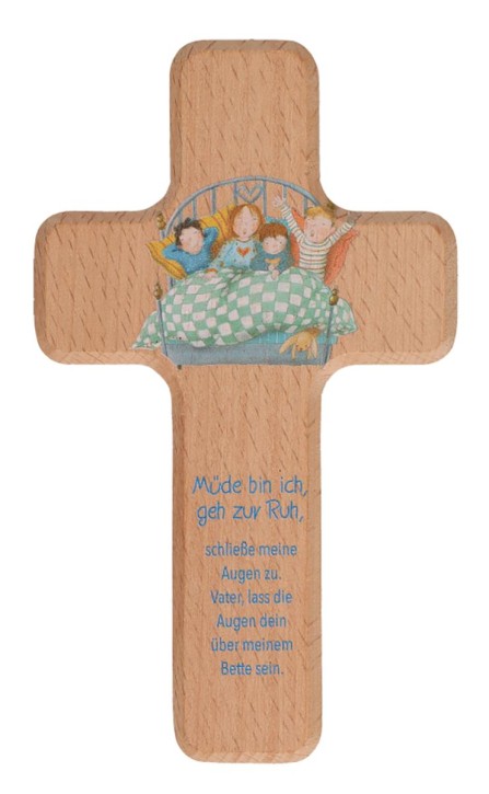 Kinderholzkreuz - Müde bin ich, geh zur Ruh...