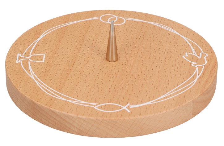 Symbolleuchter aus Buchenholz