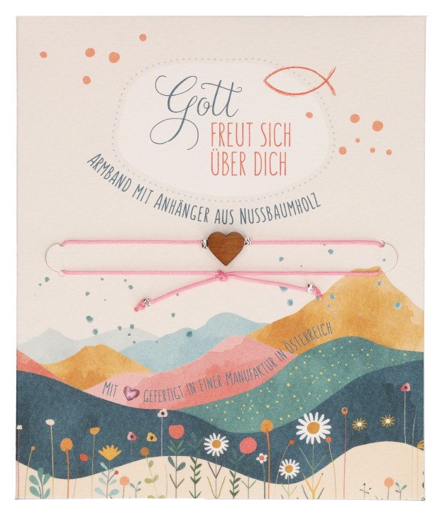 Textil-Armband - Gott freut sich über dich