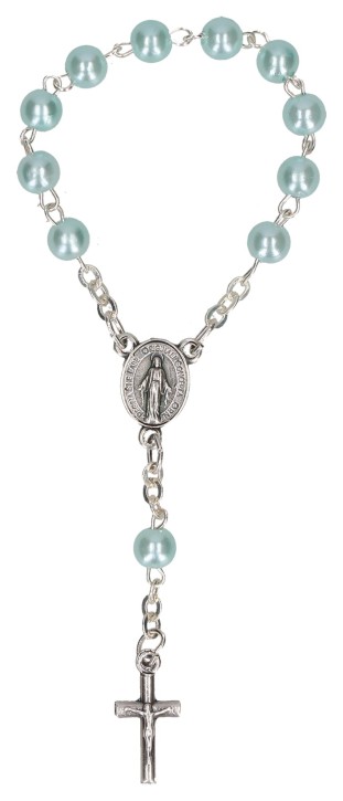 10er Rosenkranz - hellblau