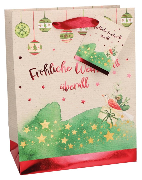 Geschenktüte - Fröhliche Weihnacht überall